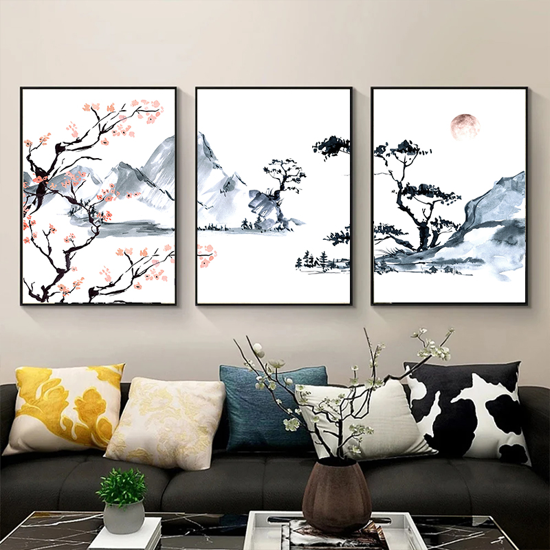 Japanese Lifestyle Home - Japon tarzı kiraz çiçeği ağacı tuval