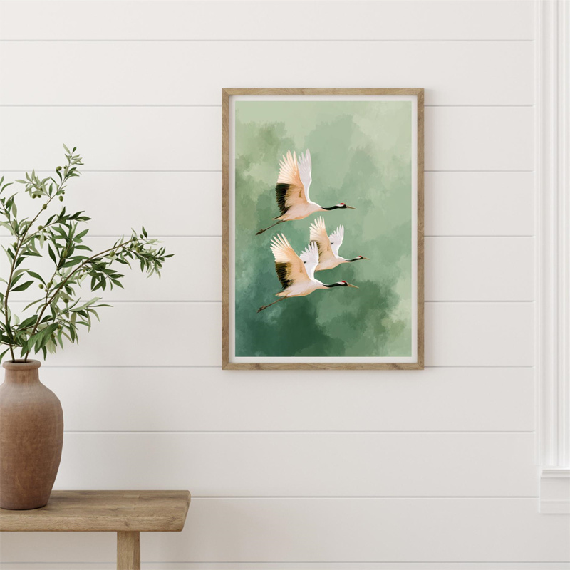Vintage vinç uçan kuşlar çiçek - Japanese Lifestyle Home incelemesi ve fiyatı