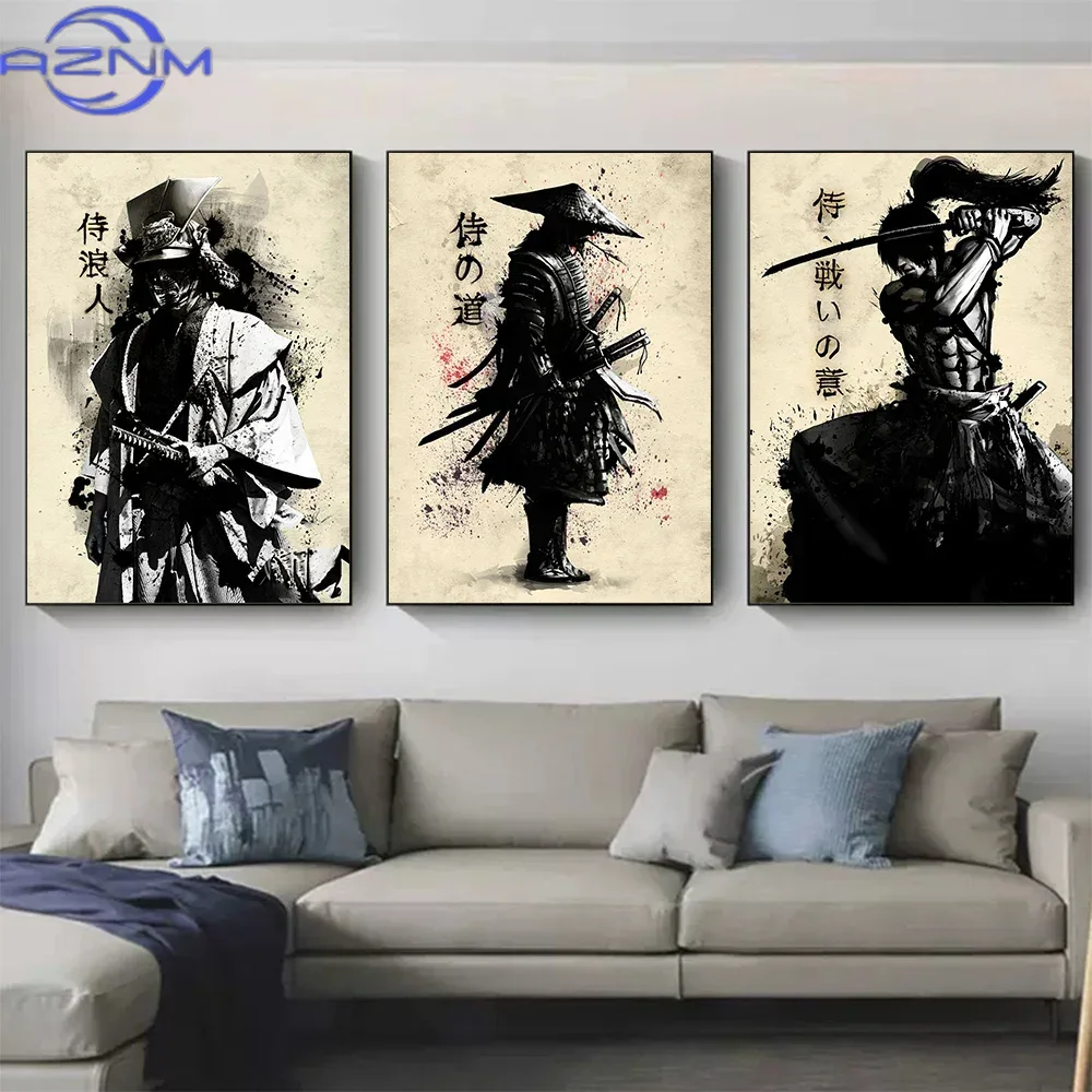 AZNM tuval boyama japon samura - Japanese Lifestyle Home incelemesi ve fiyatı